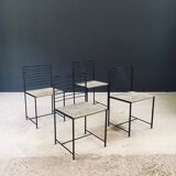 Postmodern Alice Dining Chairs from Cidue, Italy, 1980s, Set of 4