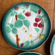 Dessert plates barbotine