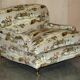 Pair of Custom Love Seat Howard Armchairs Mulberry Morning Gallop Velvet