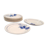 Lot 10 plates Badonviller models Roses