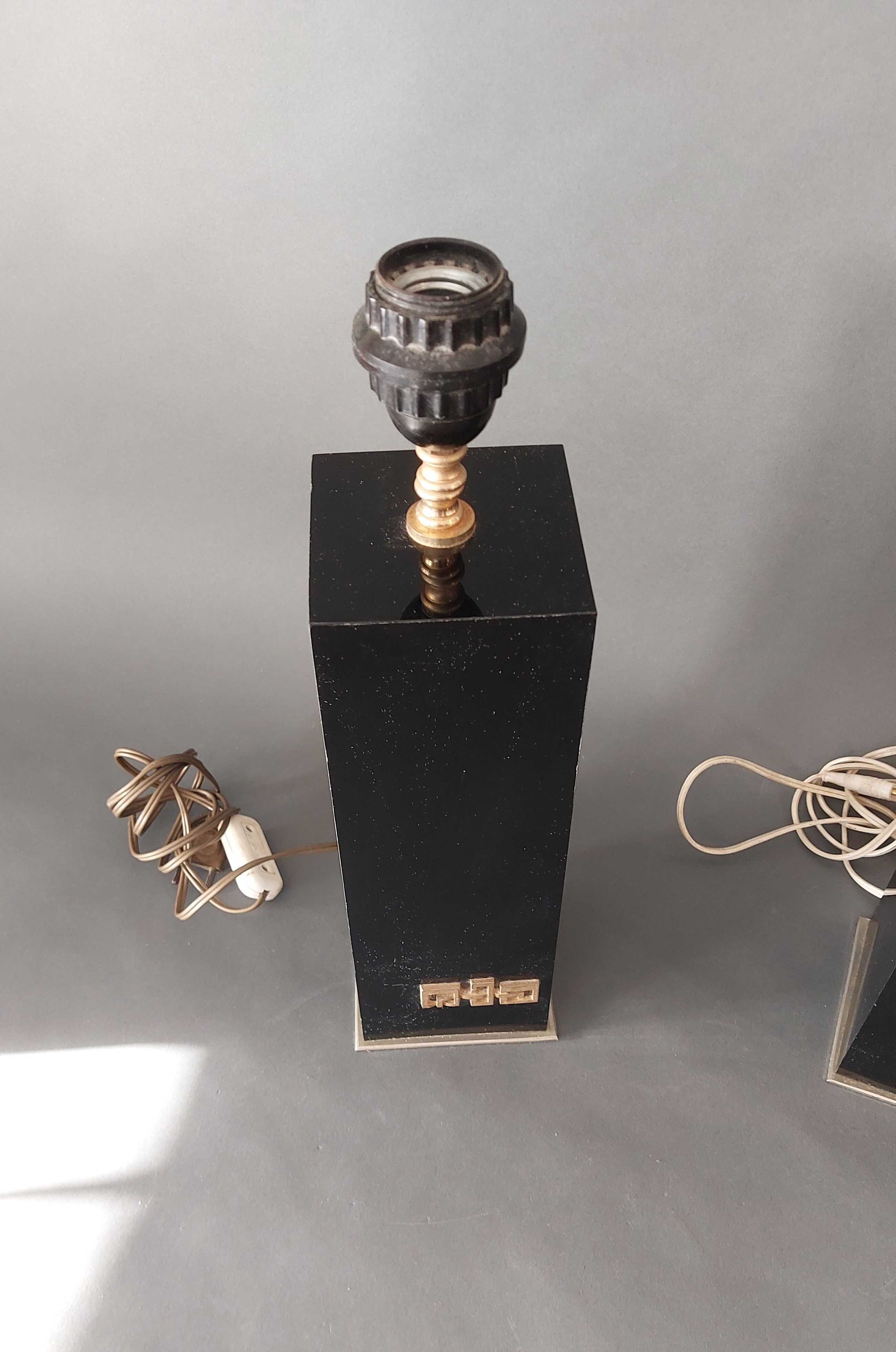 Pair of lamps 1960/1970 black.