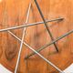 Coffee table in wood metal tubular 50s vintage