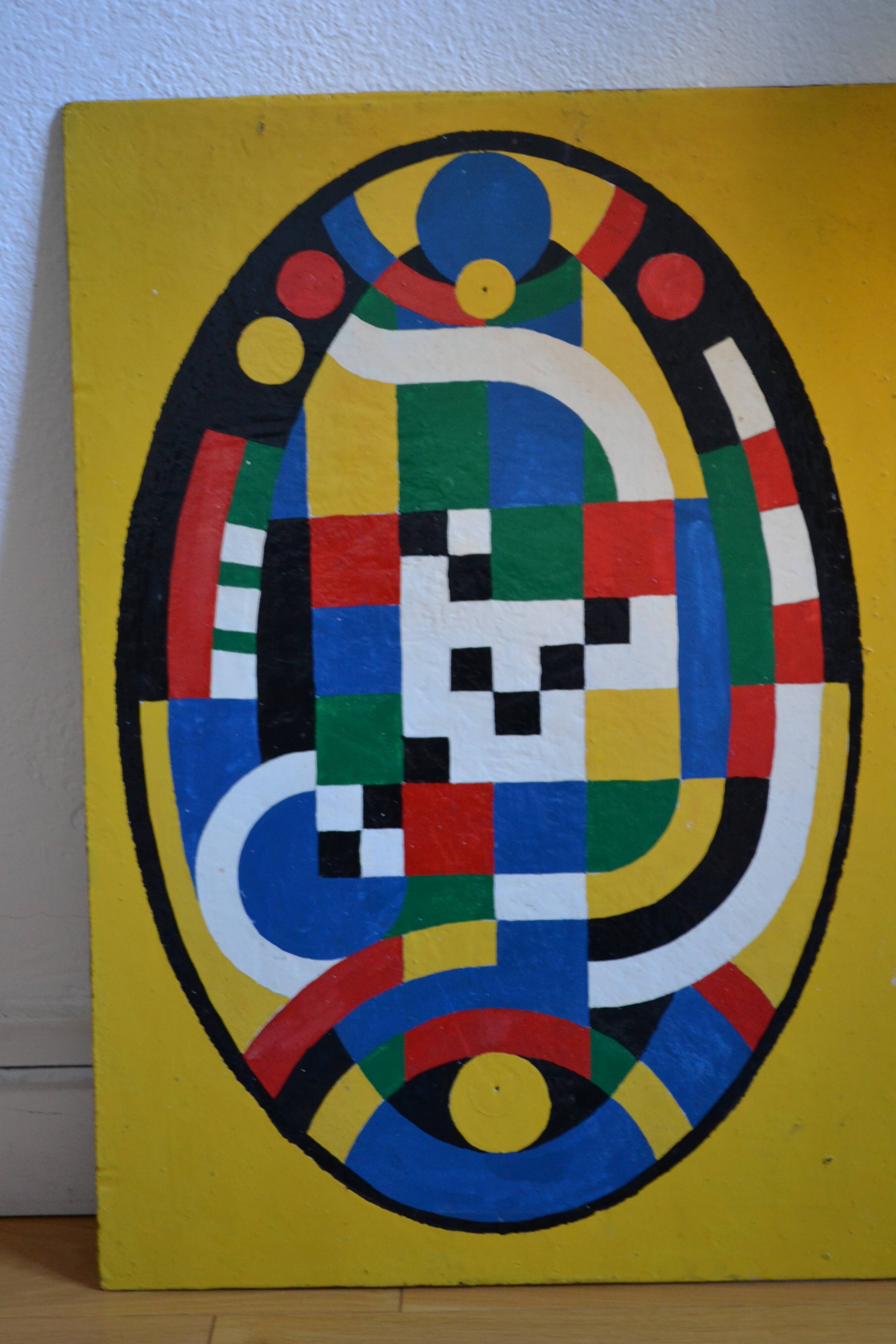 Orphism, Follower of Sonia Delaunay, Oil on panel, 67 x 46 cm