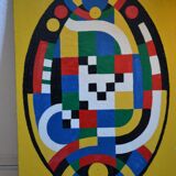 Orphism, Follower of Sonia Delaunay, Oil on panel, 67 x 46 cm