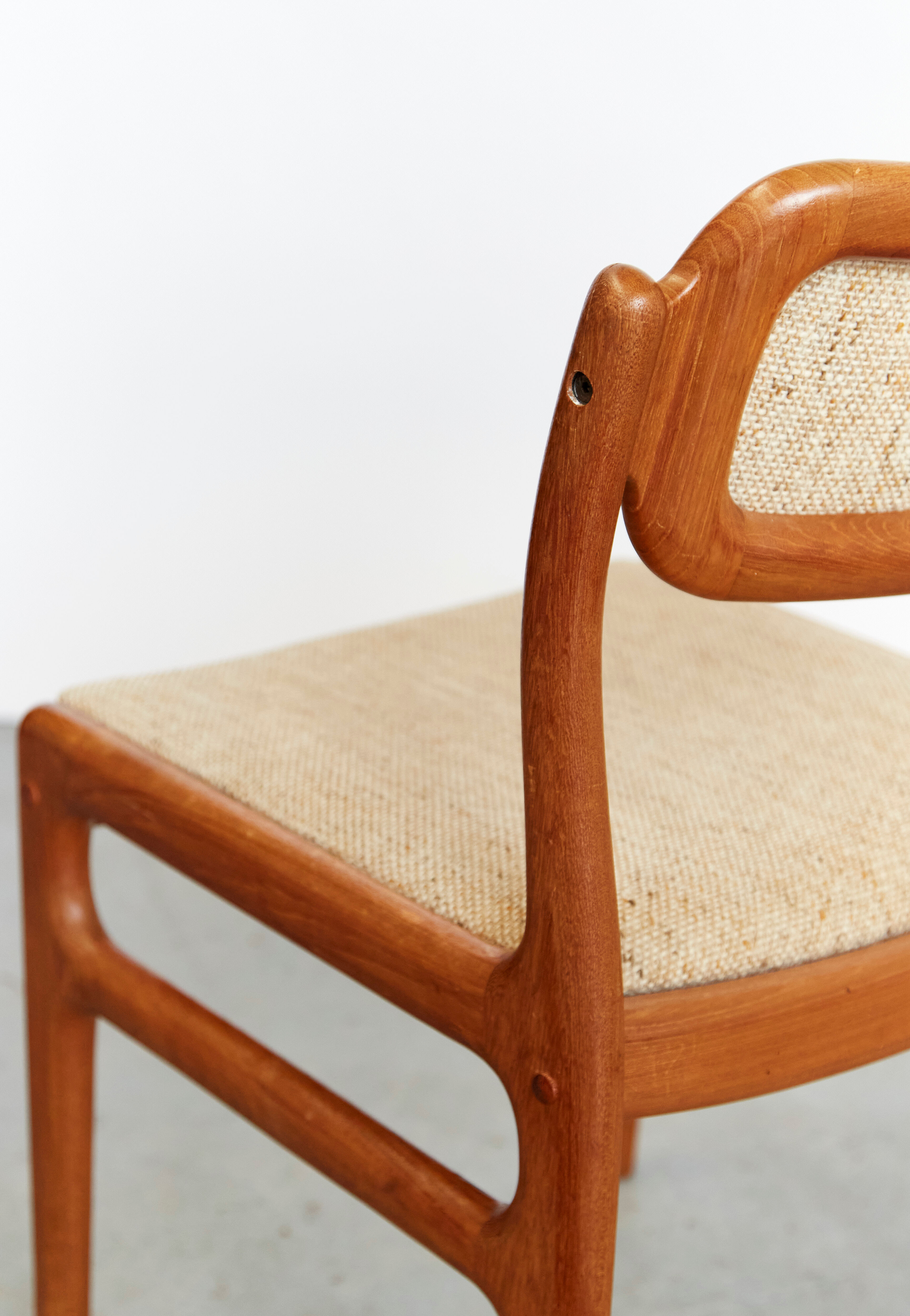 Johannes Andersen teak dining chairs for Uldum