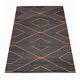 Modern geometric blue kilim rug handwoven flatwoven wool area rug- 122x183cm