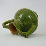 Pitcher pottery in green glazed terracotta, south west of France. XIXth