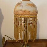 Glass and bronze lamp