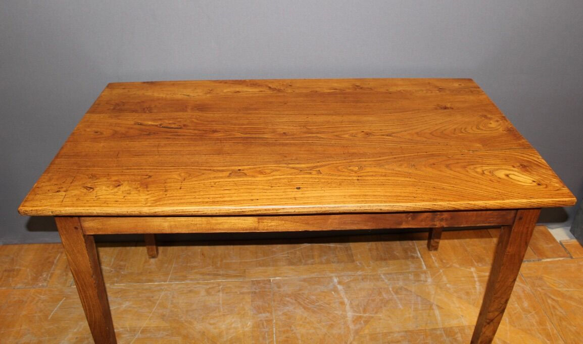 Elm bistro table late XIX