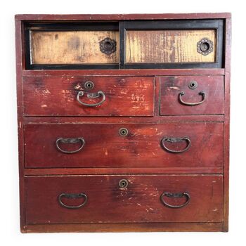 Japanese Chest of Drawers Tansu, Meiji Era