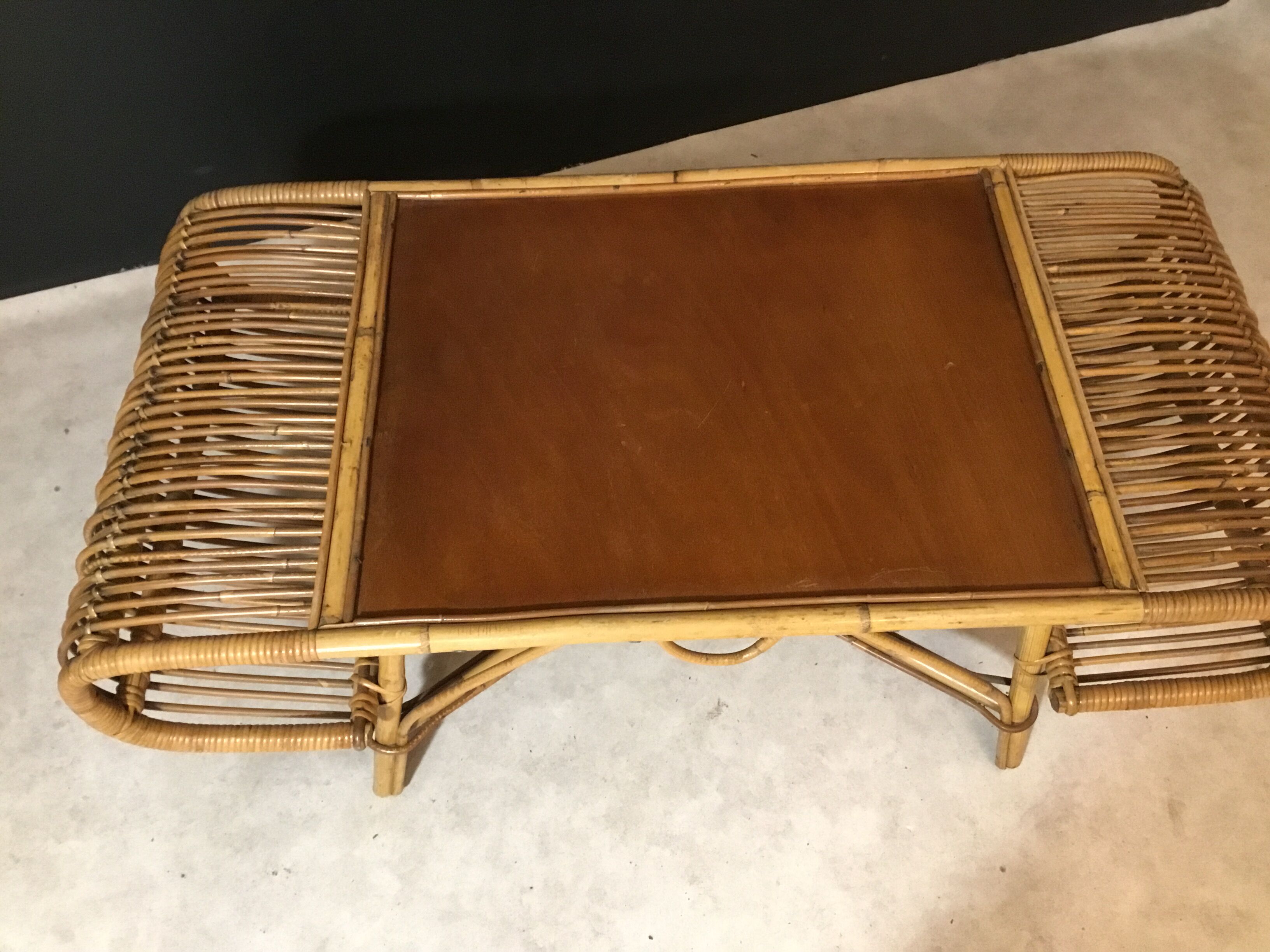 Rattan coffee table