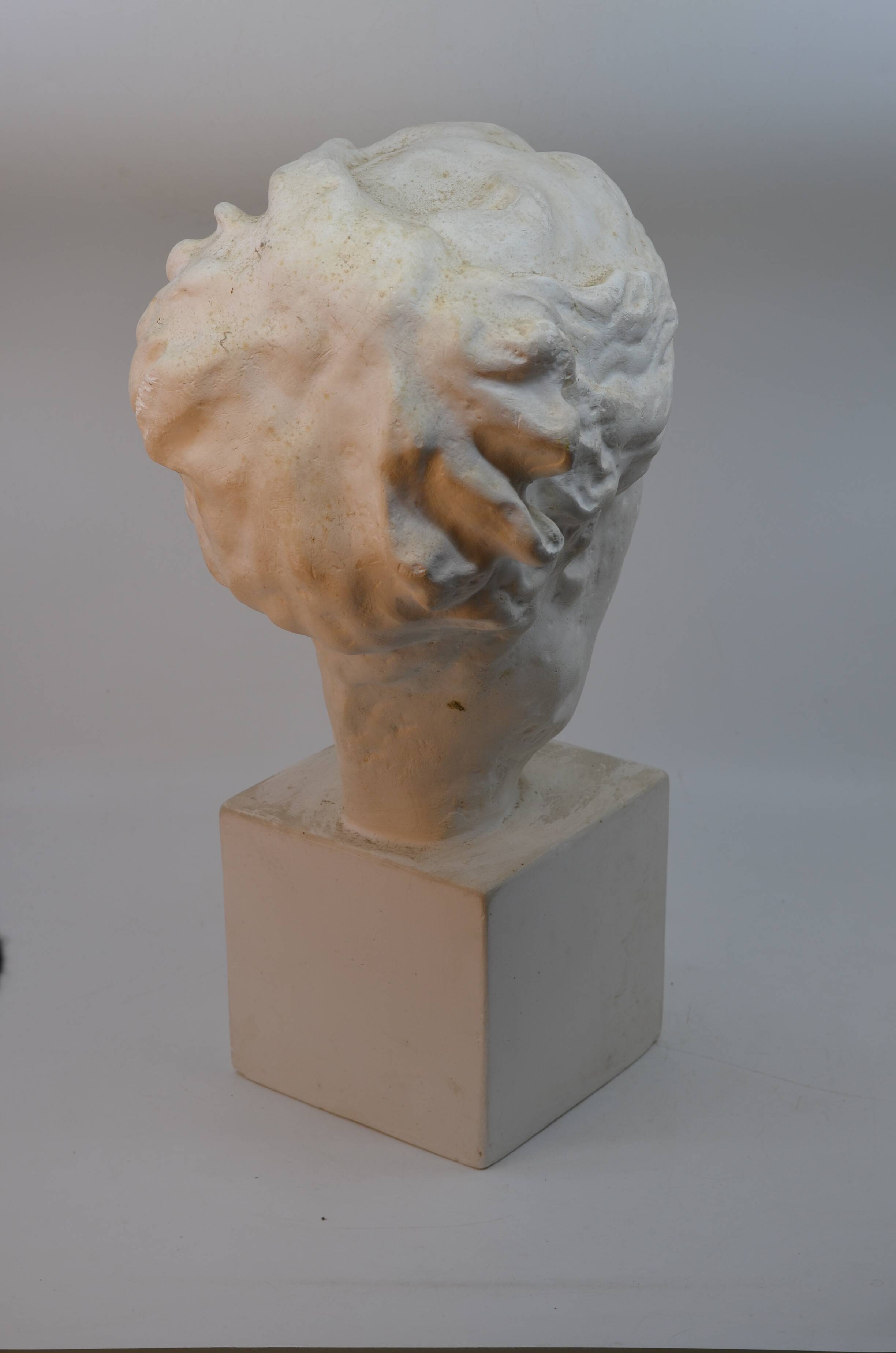 Female plaster head – antique style – decorative bust 43 cm