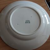 Round dish faience luneville keller and guerin model marie louise