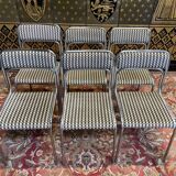 Suite de 6 chaises vintages 1970 chromées