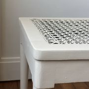 Wood and cane side table