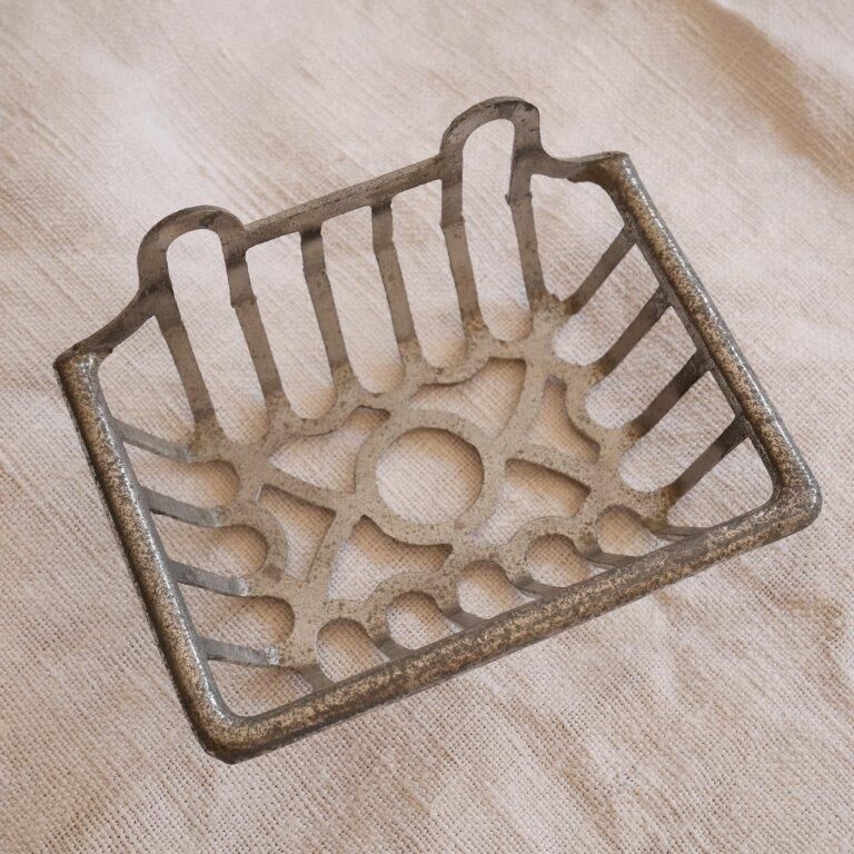 Metal wall-mounted soap holder