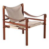 Arne Norell Sirocco Lounge Chair in Ash and Canvas, 1960s Sweden