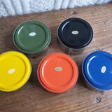 5 stackable ashtrays Maru designer Isamu Kenmochi Japan Space age 60s