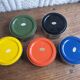 5 stackable ashtrays Maru designer Isamu Kenmochi Japan Space age 60s