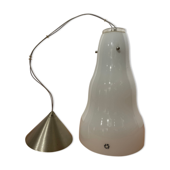 LEUCOS, Suspension ceiling lamp in opaline glass from "Murano"