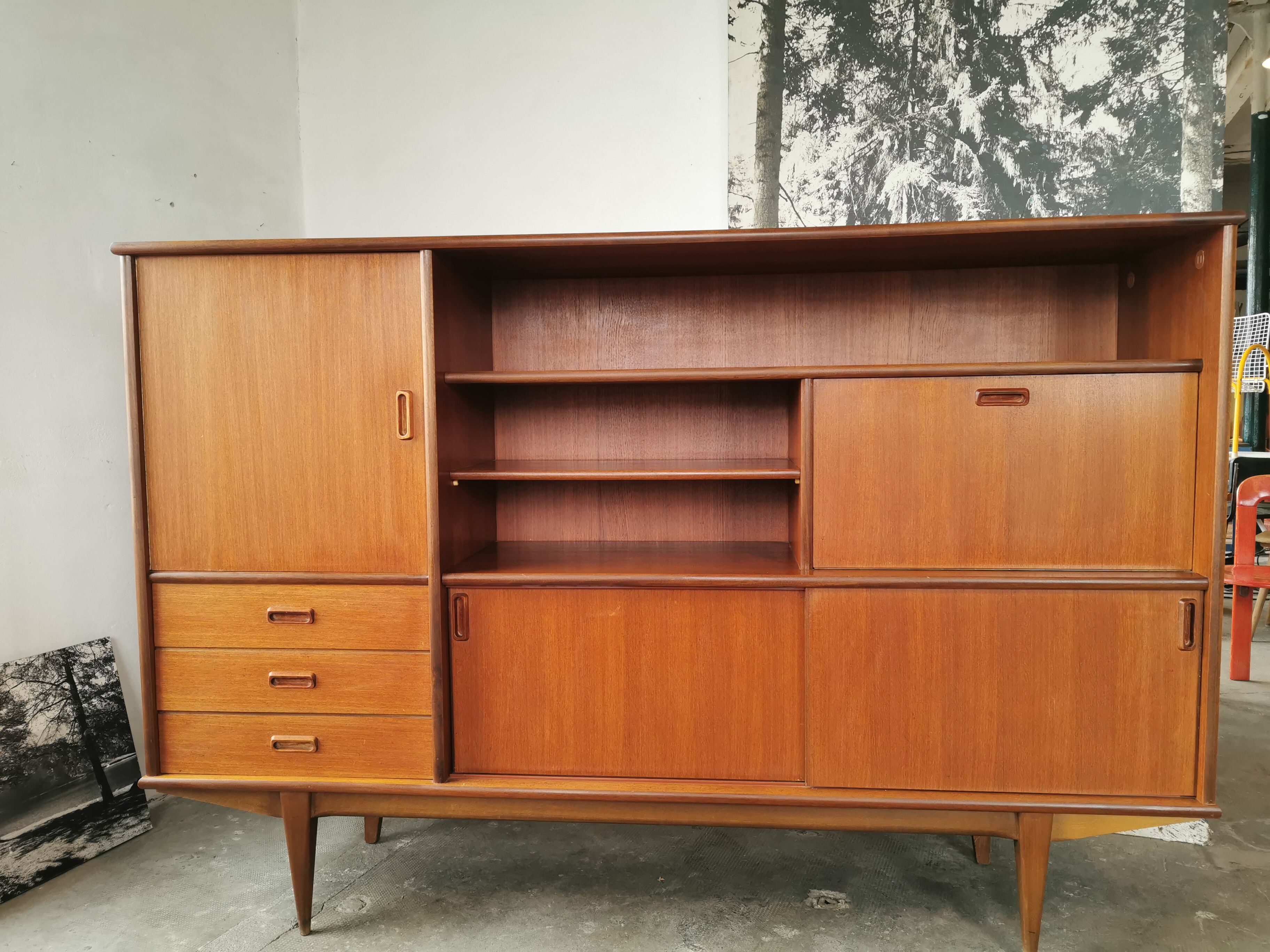 Scandinavian teak bookcase