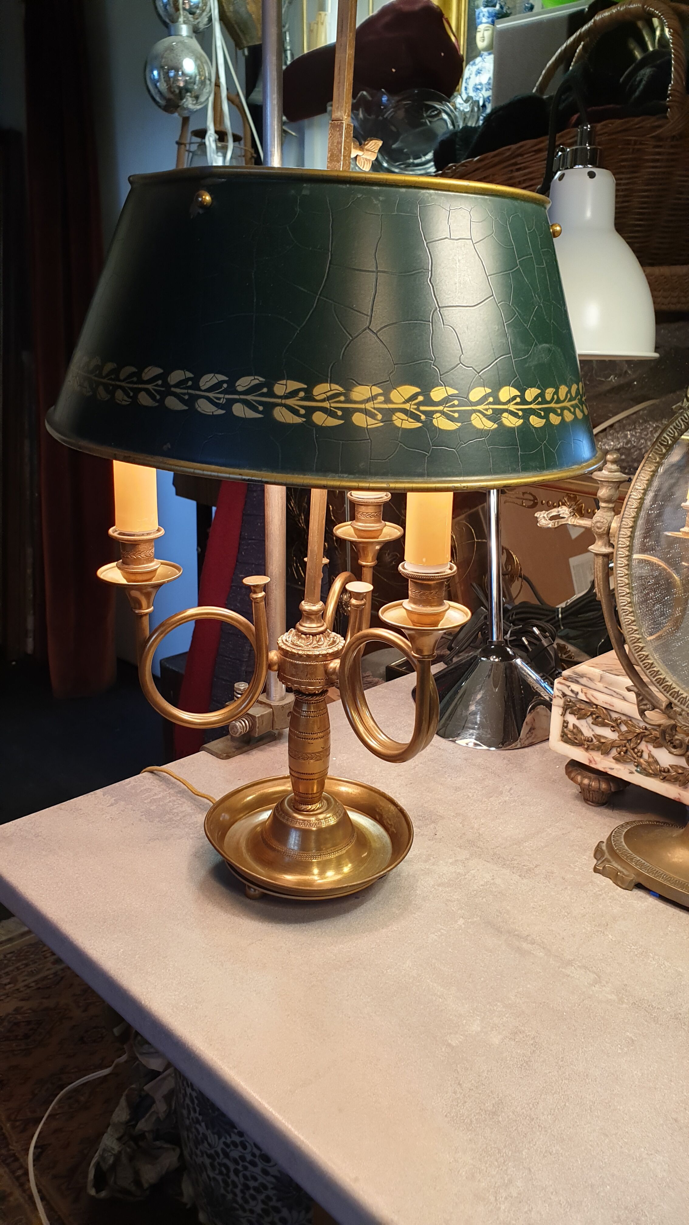 Lamp hot water bottle hunting horn