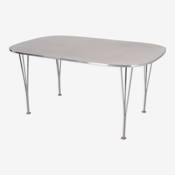 Oval table,metal constuction, Scandinavian design of the 70s