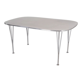 Oval table,metal constuction, Scandinavian design of the 70s