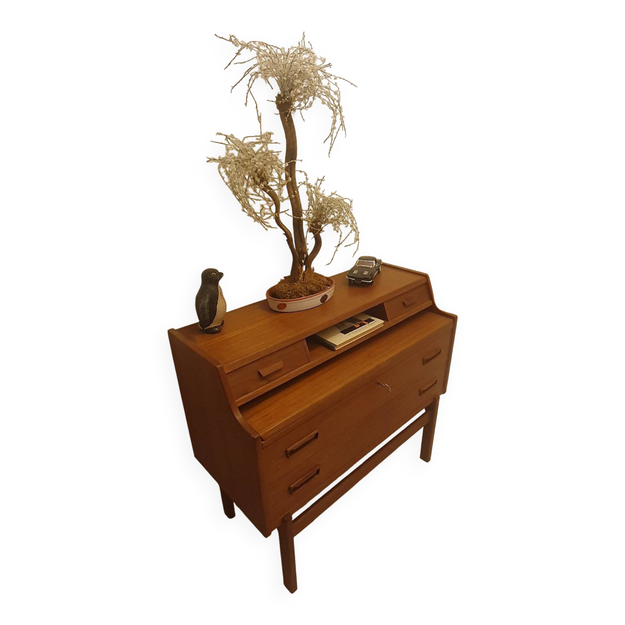 Teak secretary desk by Arne Wahl Iversen, 1960s