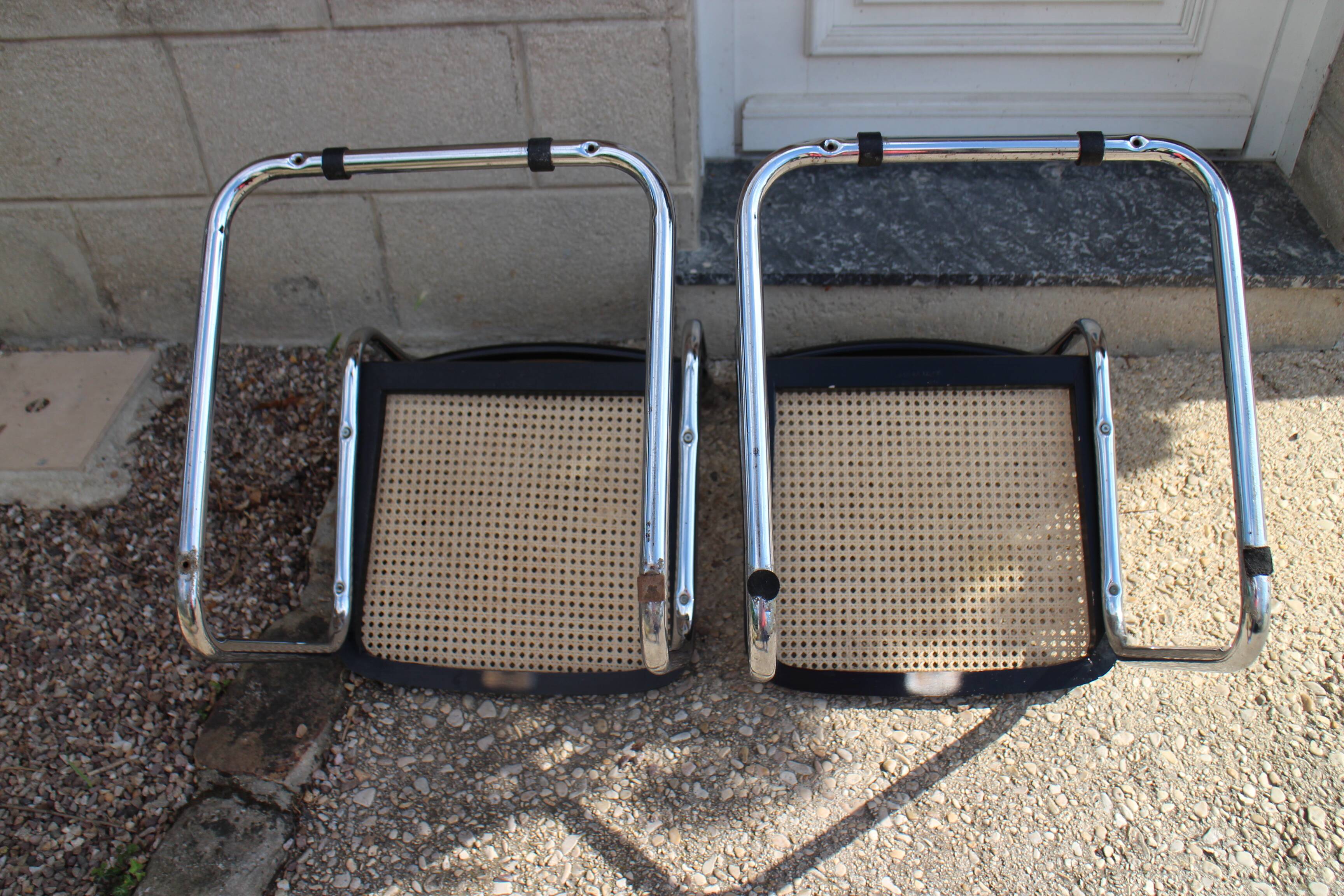 paire de chaises cesca marcel breuer made in italy
