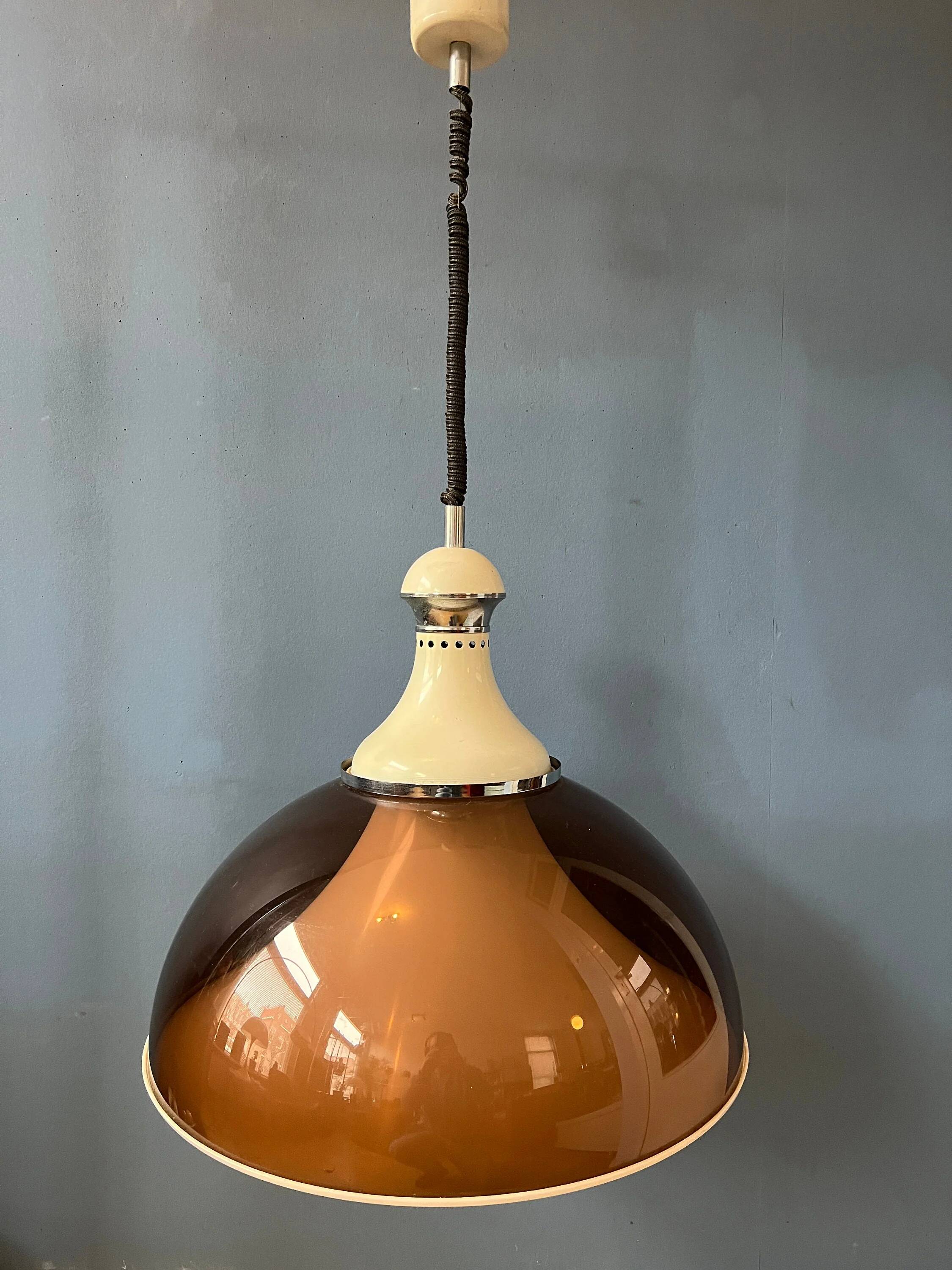 Large Space Age suspension Stilux Milano mid-century