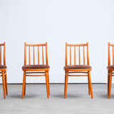 Series of 4 chairs bistrots scnadinave vintage