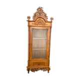 Antique carved wooden display case