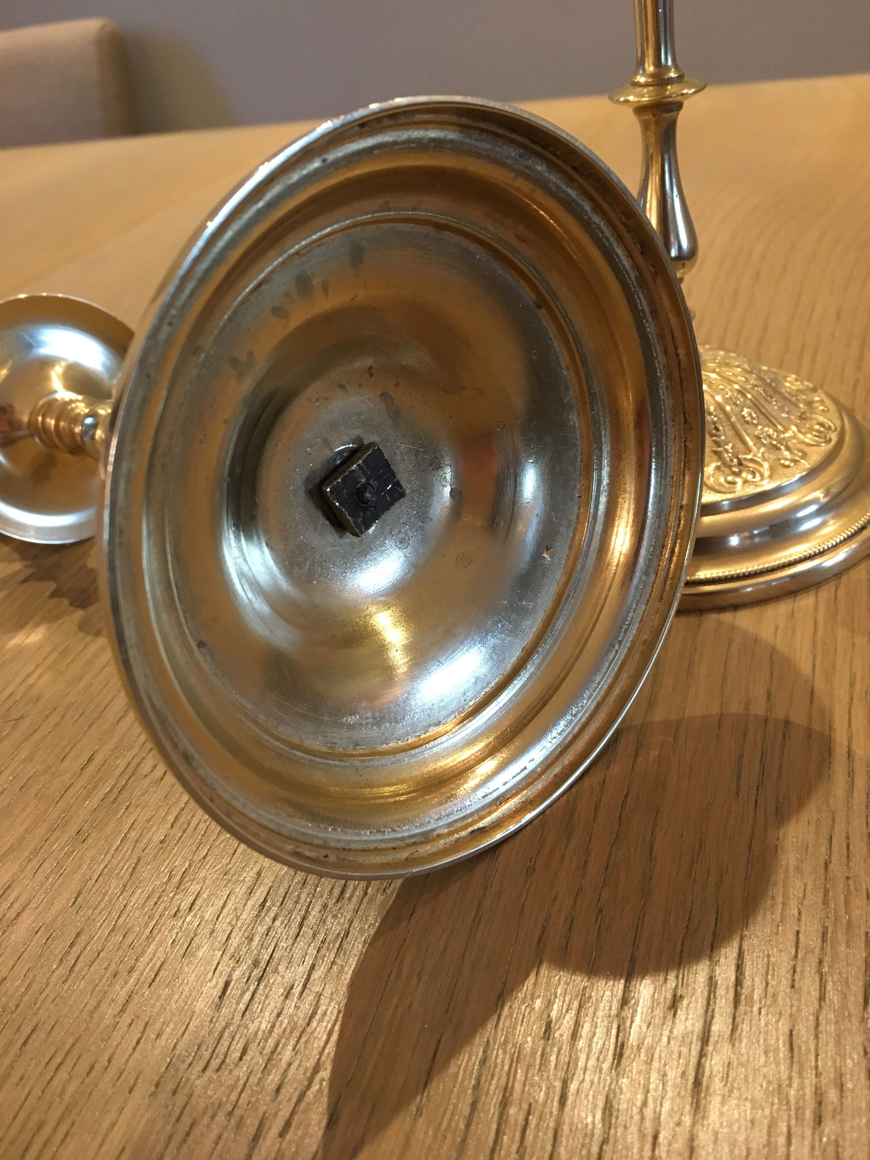 Ancient brass candlesticks