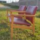 2 armchairs red 1940 has 60 wood frame 70xprof53xlarg62