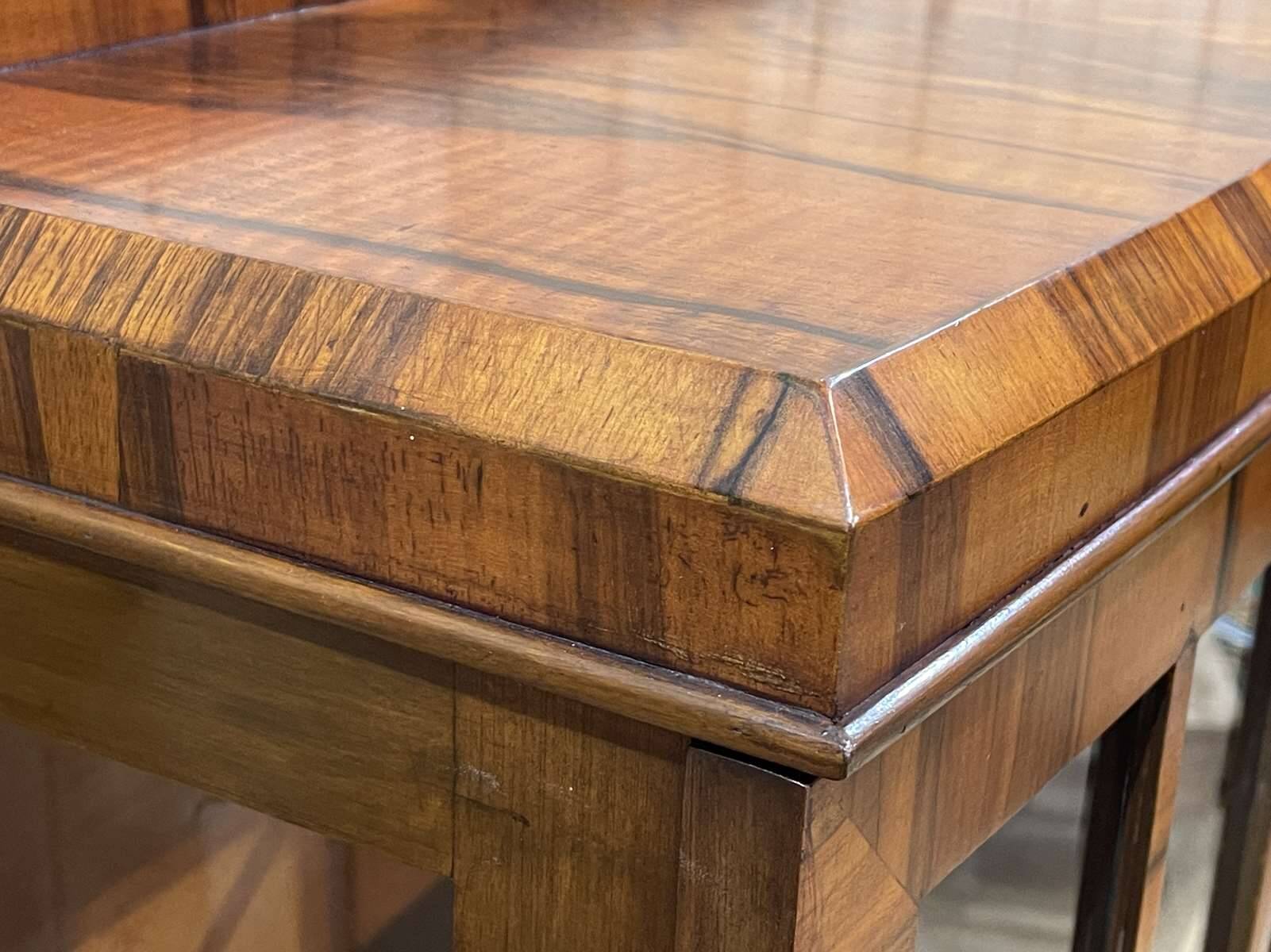 English Chippendale walnut display cabinet from the 1930s