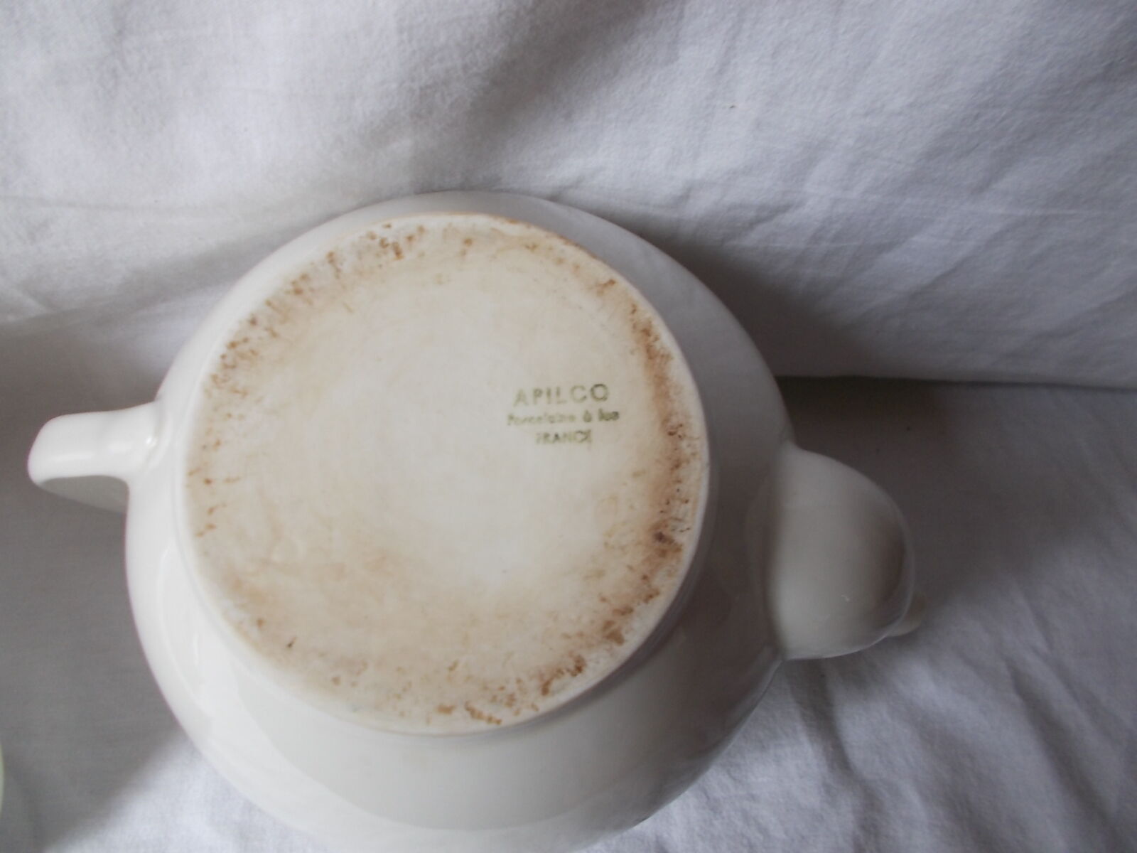 Coffee maker or teapot lunch service Apilco in earthenware with its filters