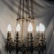 Brass chandelier 9 fires