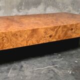 Jean-Claude Mahey coffee table for Roche Bobois, elm burl veneer, has