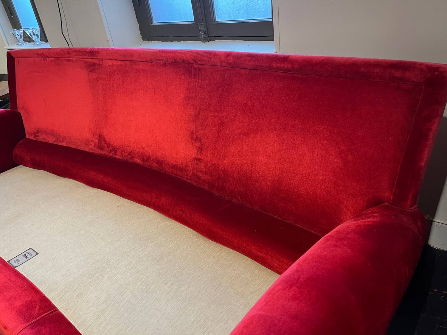 1970s velvet sofa