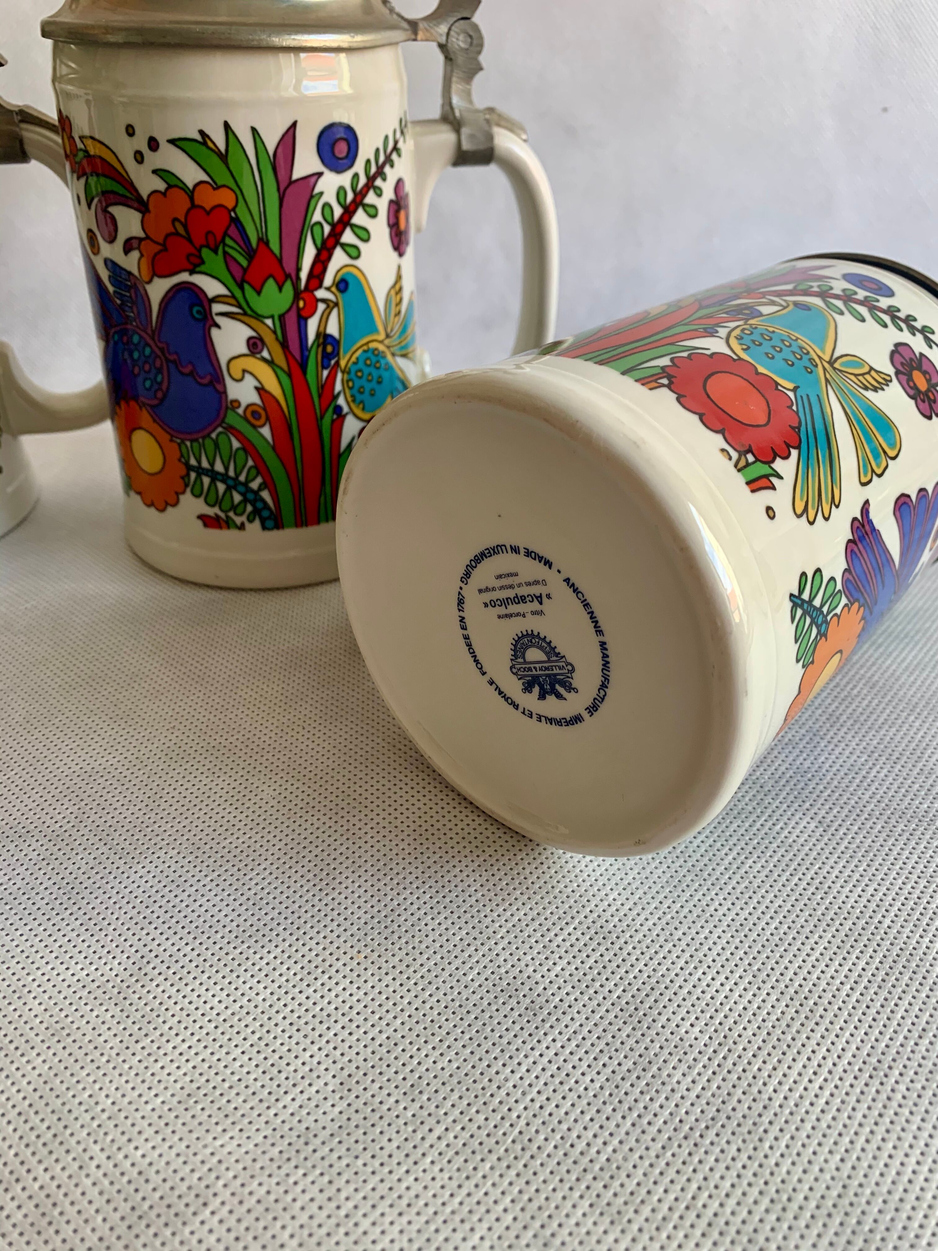 Acapulco Villeroy & Boch set of 3 beer mugs