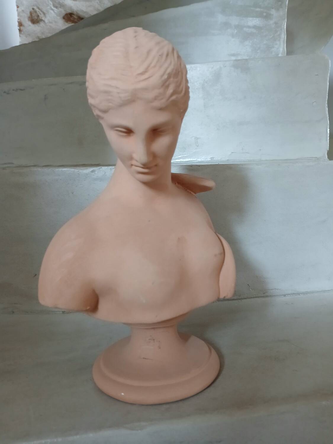 Terracotta bust of a woman