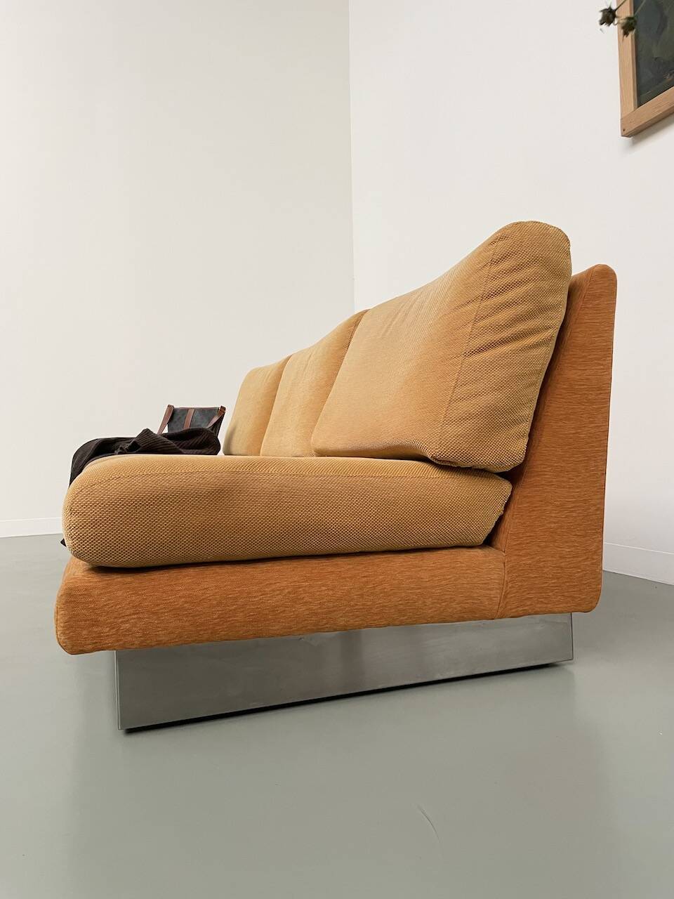 Jacques Charpentier 3-seater stainless steel sofa