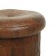 Ottoman design champignon avec espace de rangement De Sede en cuir marron 57 cm