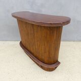 Vintage curved bamboo bar