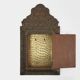 French copper Art Deco wall cabinet with beveled mirror, 1930s