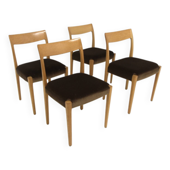 Set of 4 oak chairs, Ulferts, Tibro, Sweden, 1960