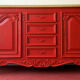 half-moon hunting furniture Louis XV Rocaille in lacquered wood