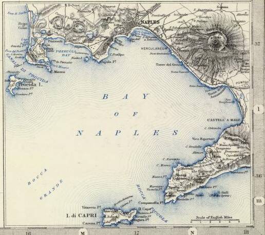 Map of Italy (Southern Sheet) circa 1869 Keith Johnston Royal Atlas
