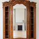 Large Louis XV style wooden bookcase.